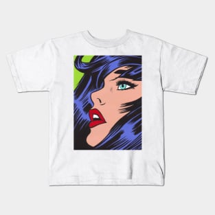 Comic Pop Art Woman Kids T-Shirt